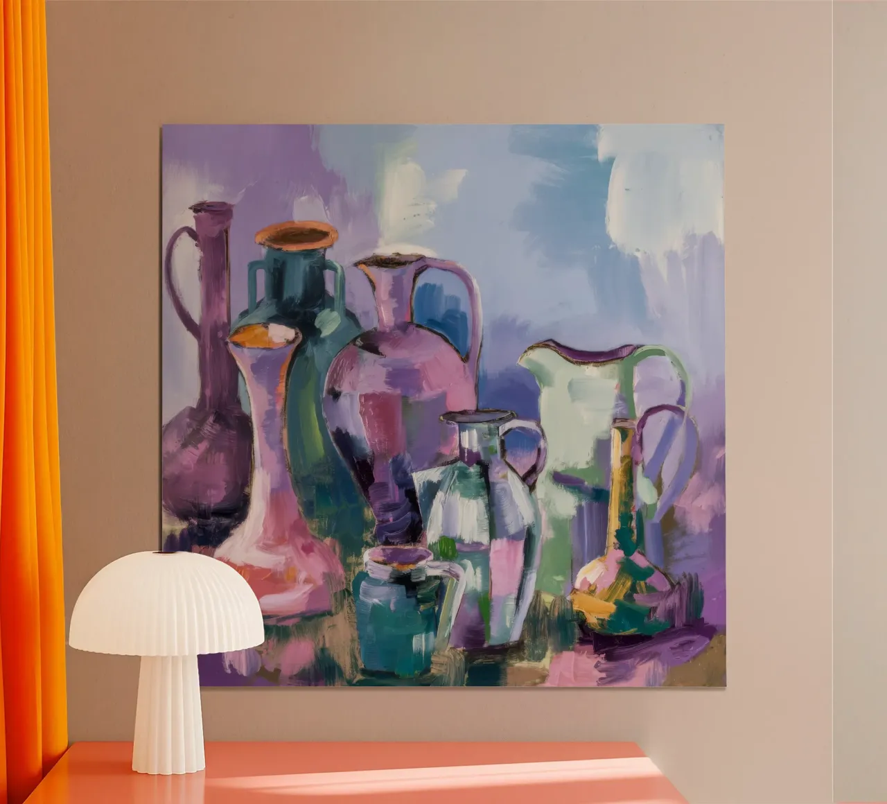Vasi viola Poesia poster con telaio in plastica da Radiance Landscape