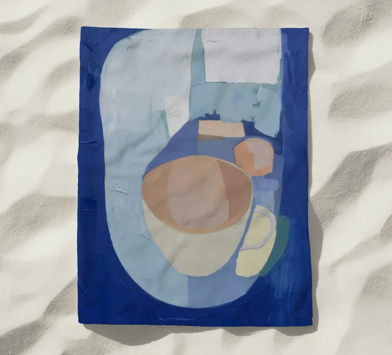 Nocturne Shape Serenity beach towel by Vivid Reverie