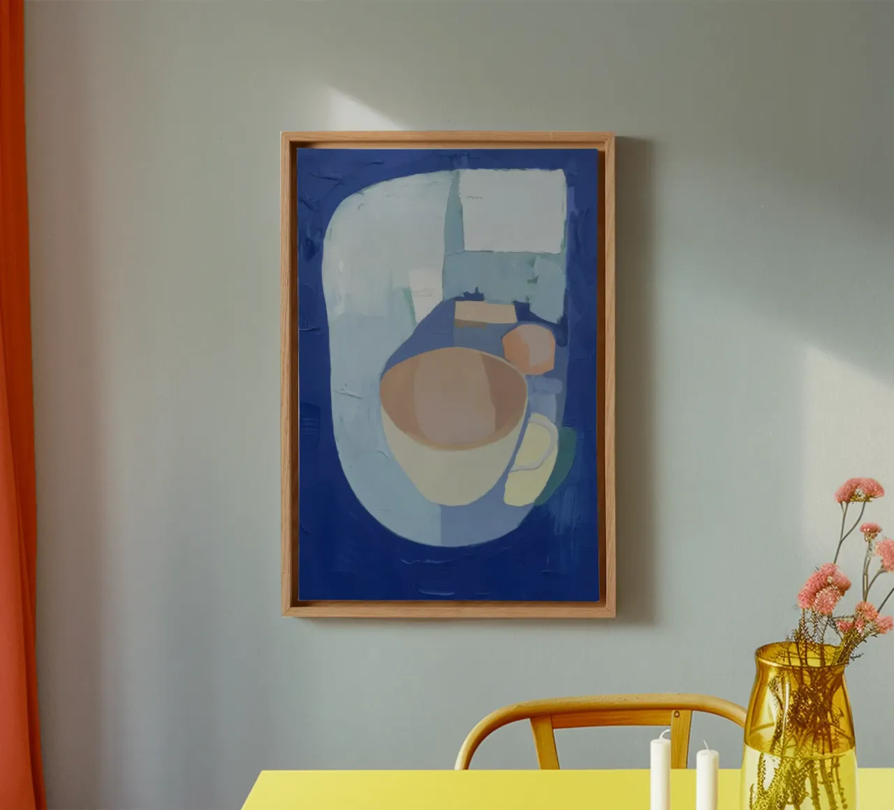 Nocturne Shape Serenity canvas with Floater frame by Vivid Reverie