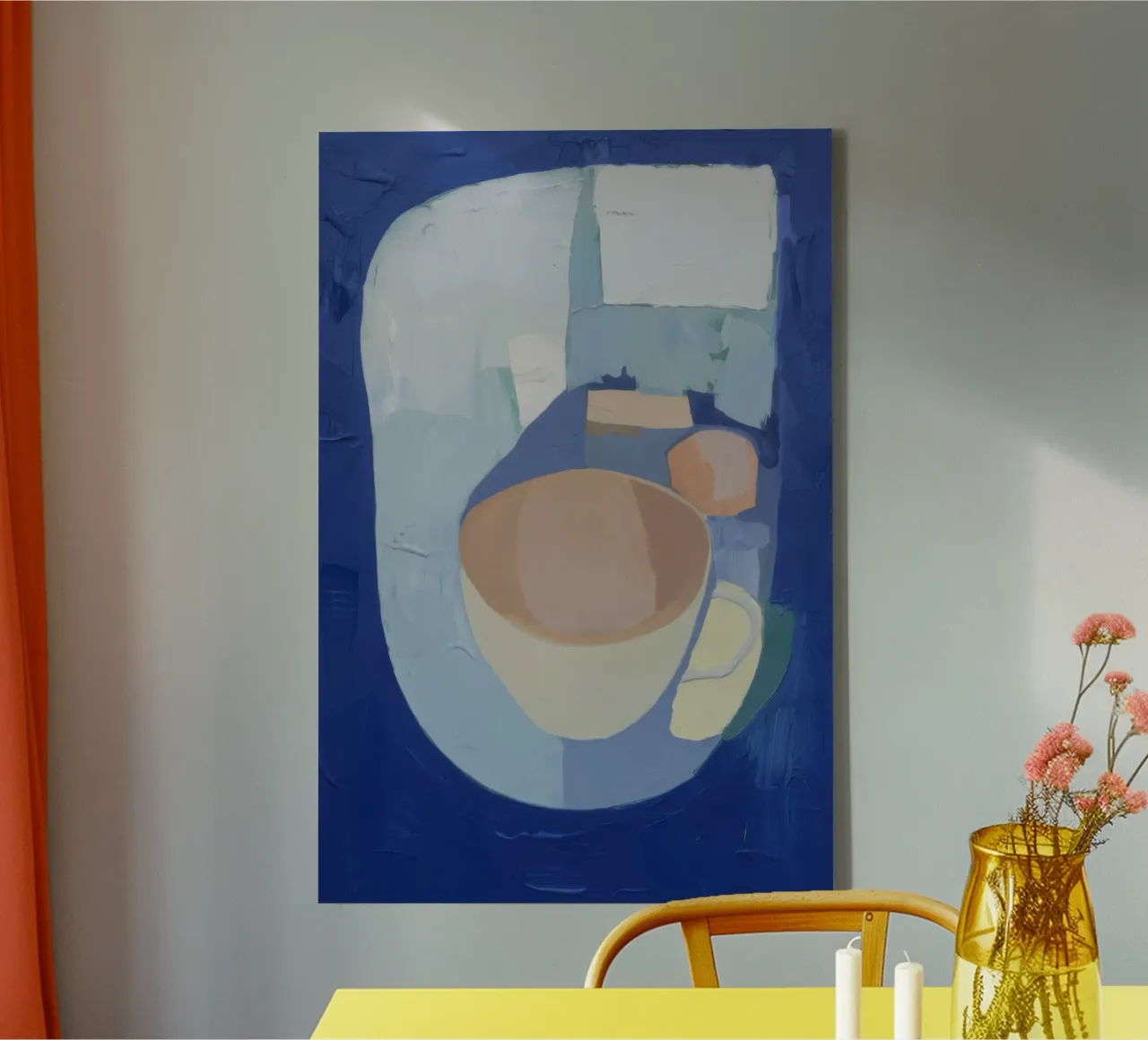 Nocturne Shape Serenity canvas with Floater frame by Vivid Reverie