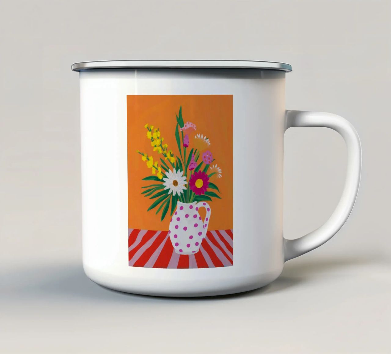 Vaso a pois Joy tazza in smalto da Lumie Layers