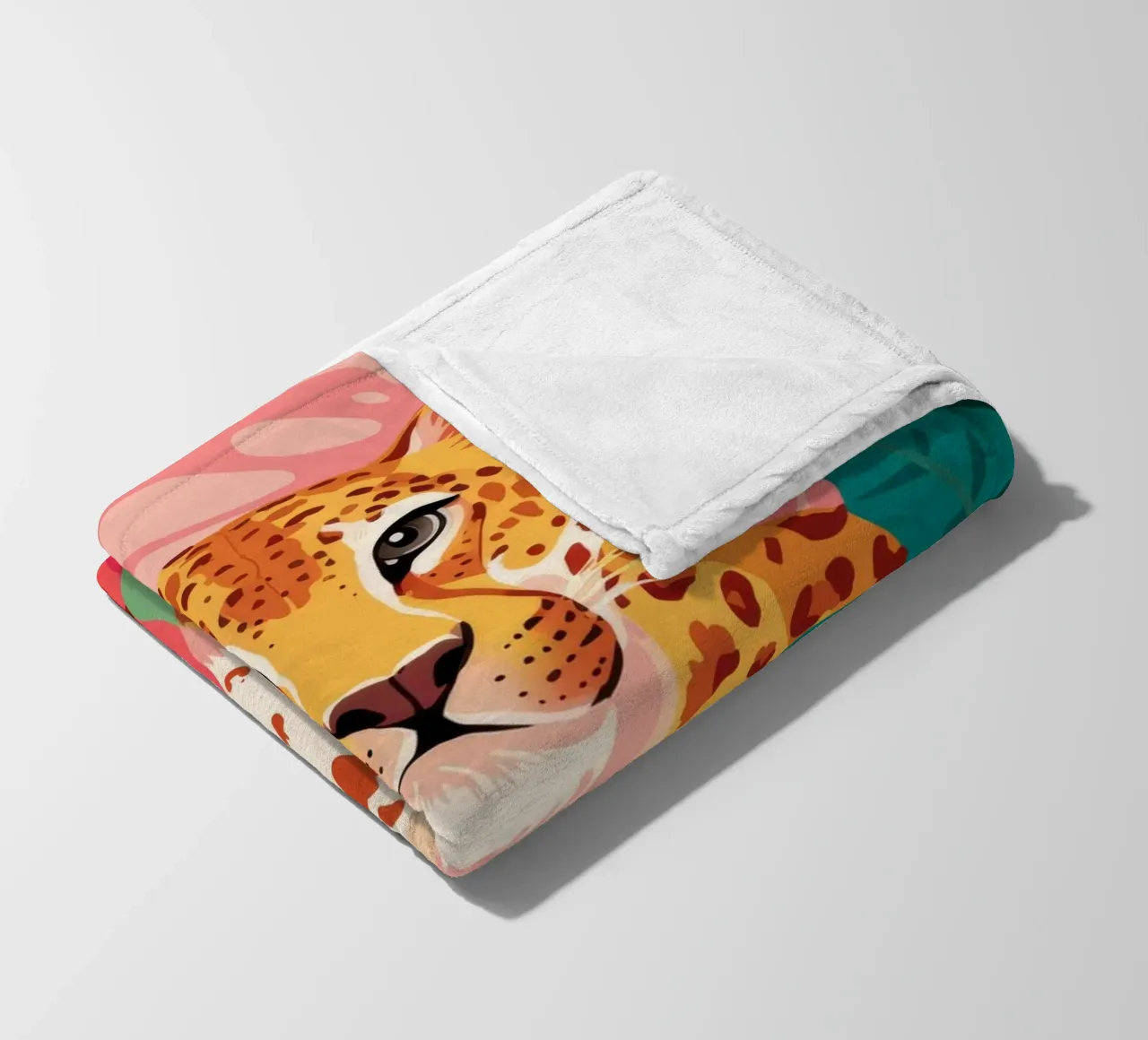 Leopard's Lush Lounge fleece blanket by Grande Serene