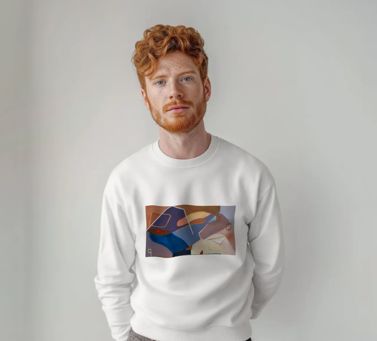 Geometrische Geschwindigkeitslinien Sweatshirt von Vivid Reverie