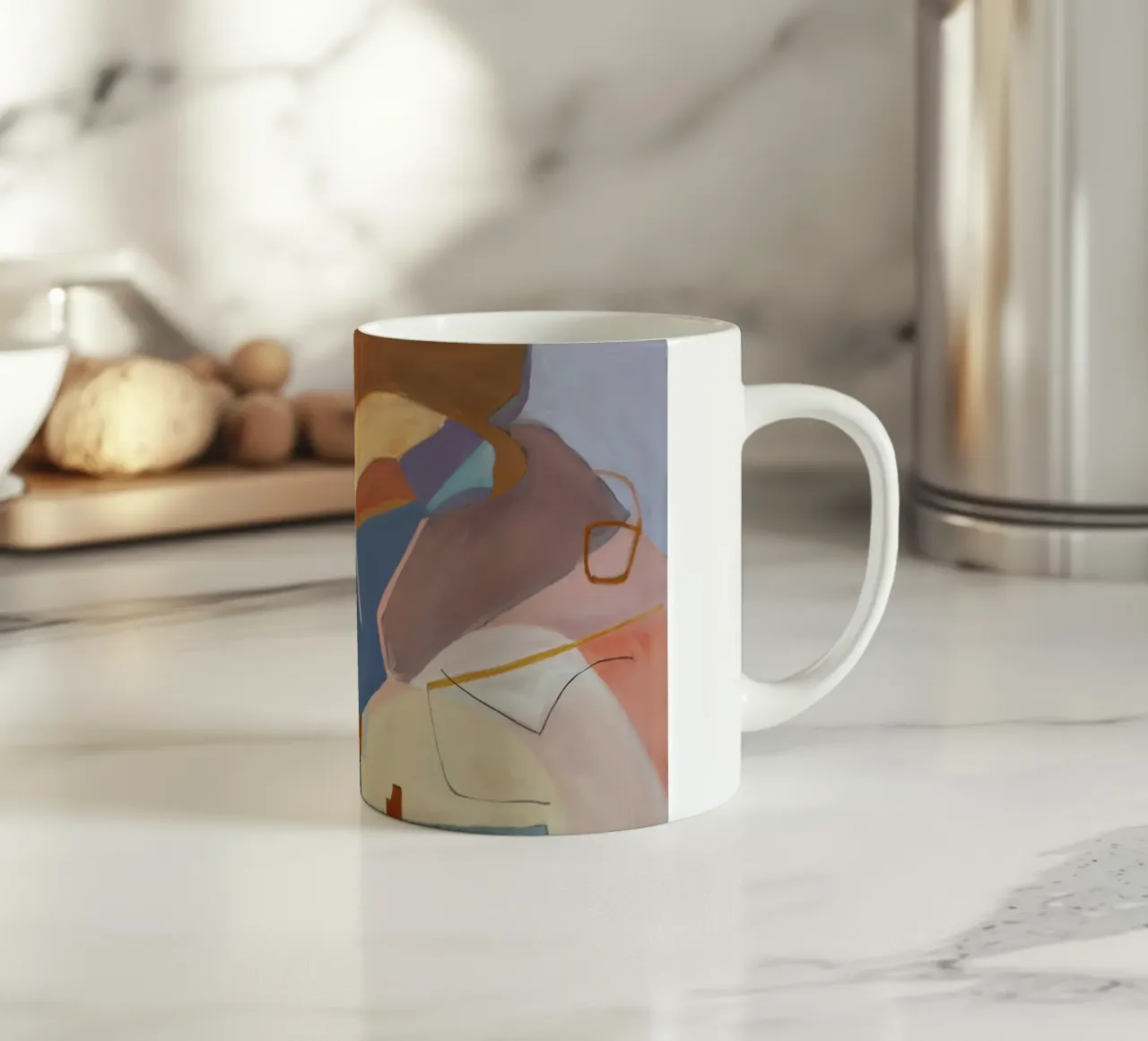Geometric Speed Lines ceramic mug by Vivid Reverie