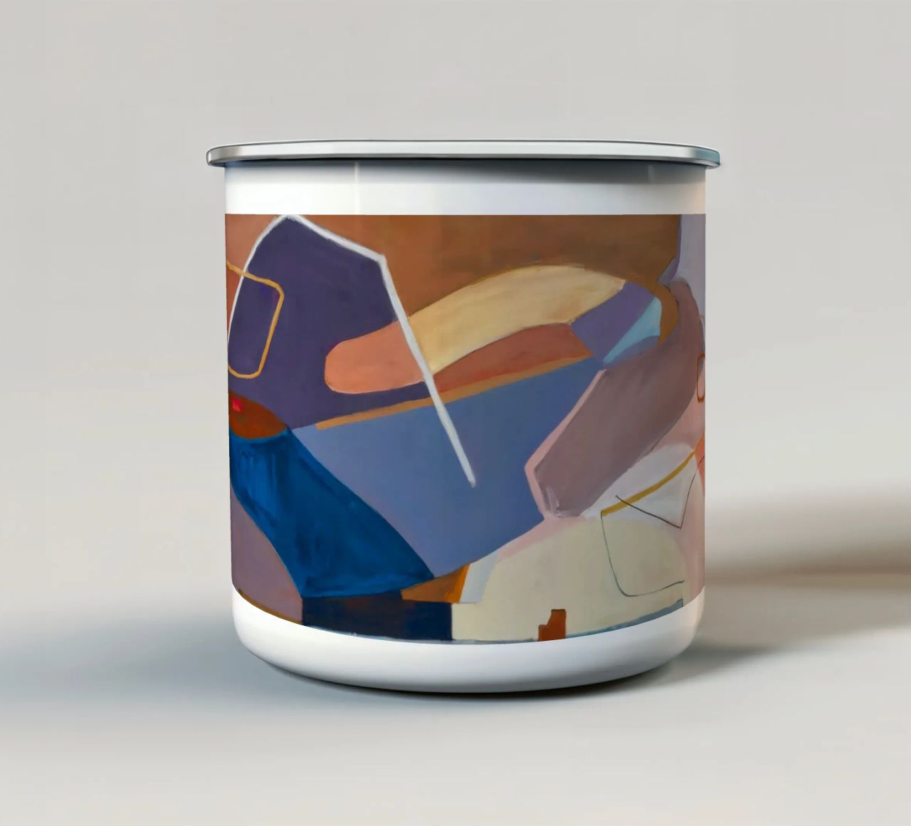 Linee di velocità geometriche tazza in smalto da Vivid Reverie