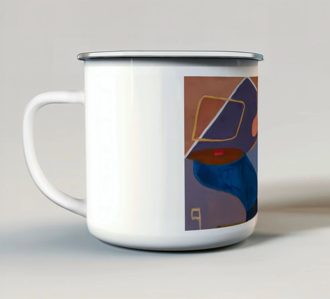 Linee di velocità geometriche tazza in smalto da Vivid Reverie