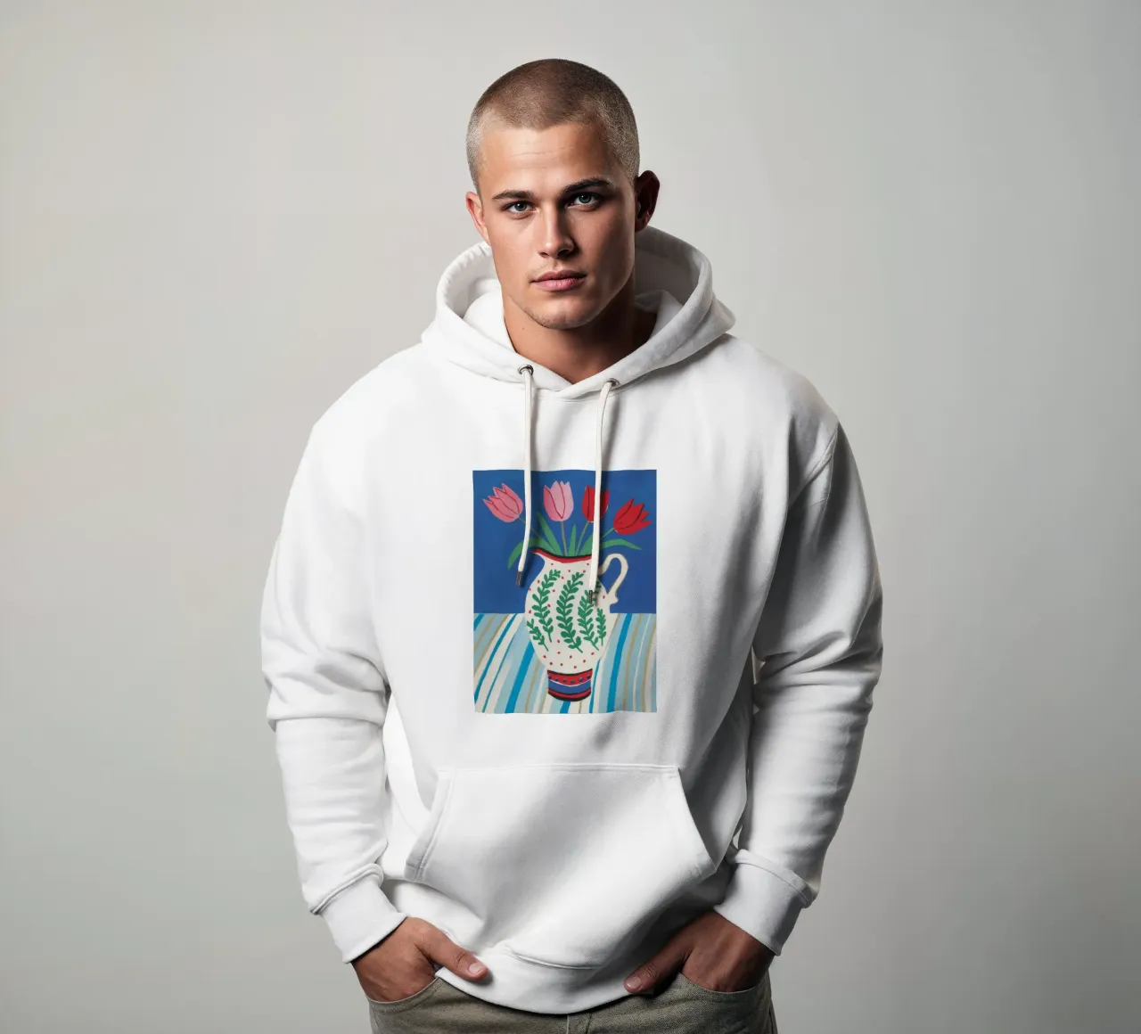 Tulipano Brocca Stripe felpa con cappuccio da Lumie Layers