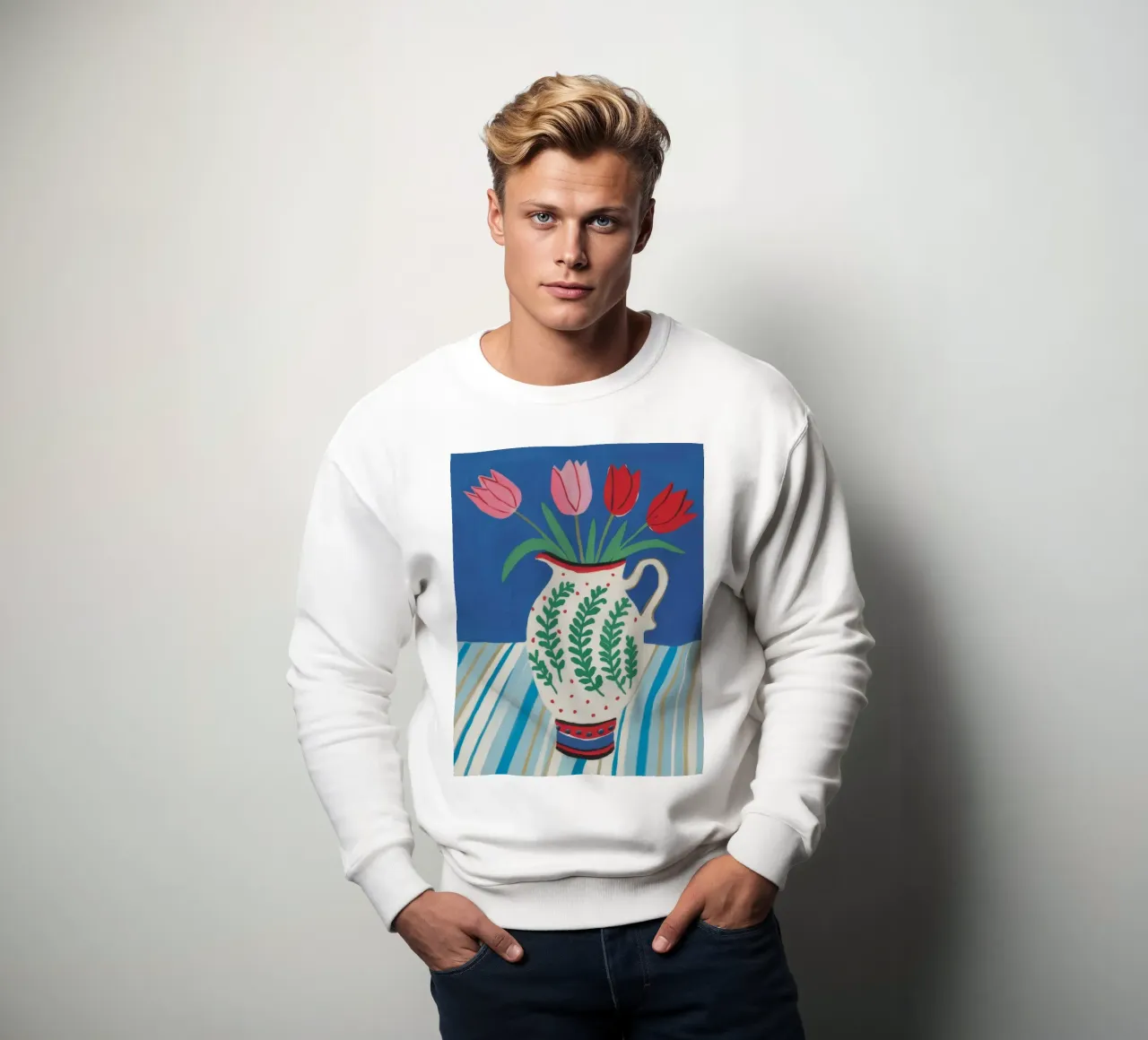 Tulip Pitcher Stripe Sweatshirt von Lumie Layers