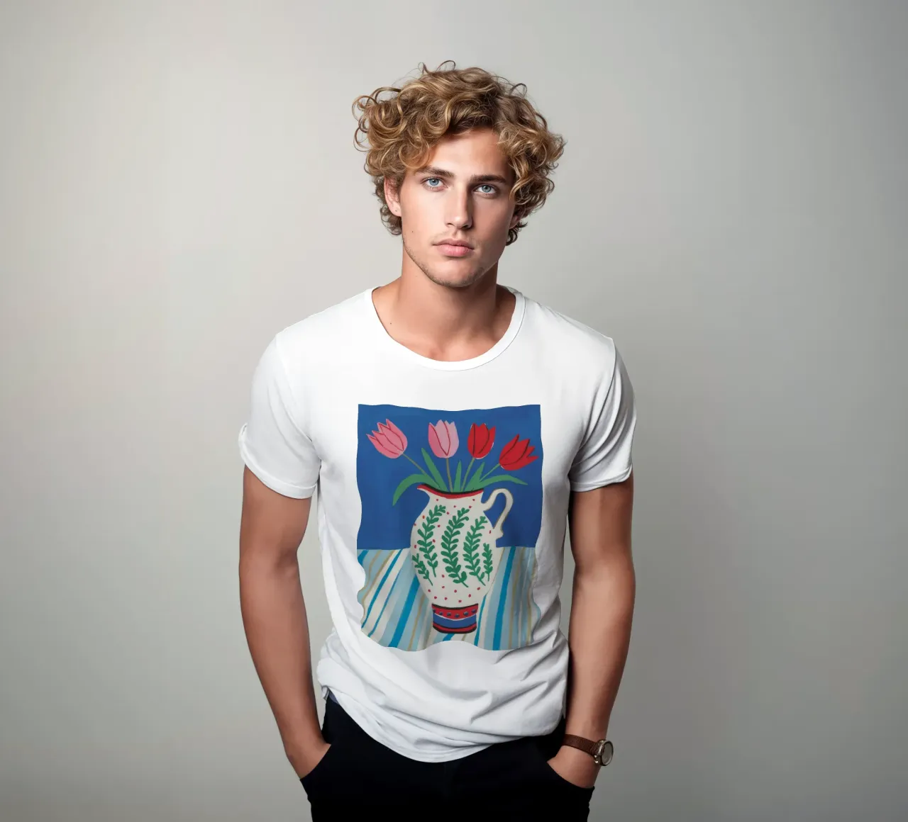 Tulipano Brocca Stripe t-shirt da Lumie Layers