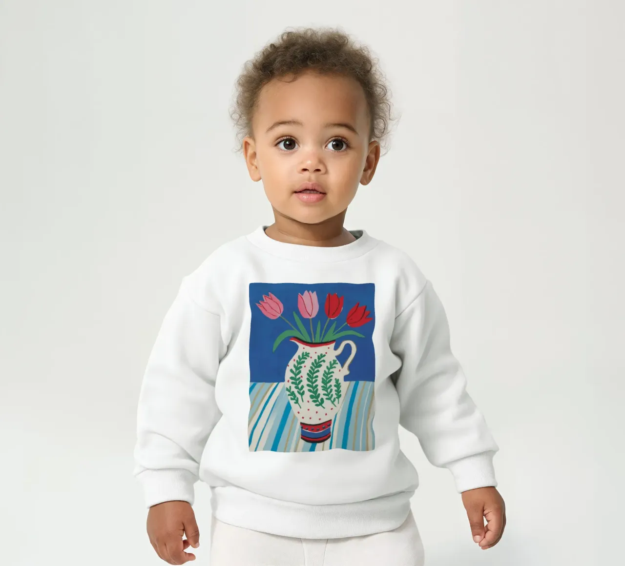 Jarra Tulipán Raya sudadera de bebé de Lumie Layers