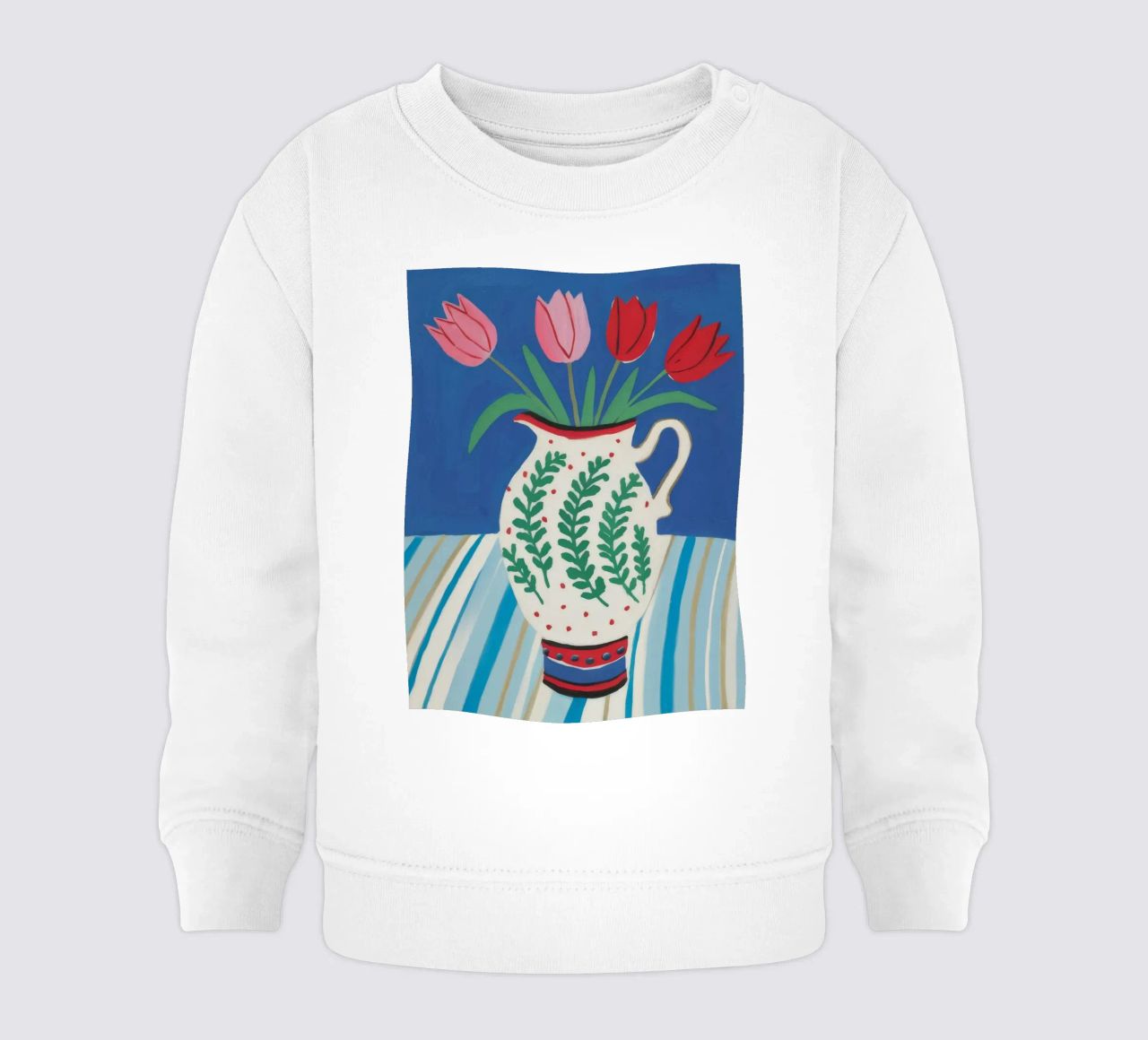 Tulipano Brocca Stripe felpa neonato da Lumie Layers