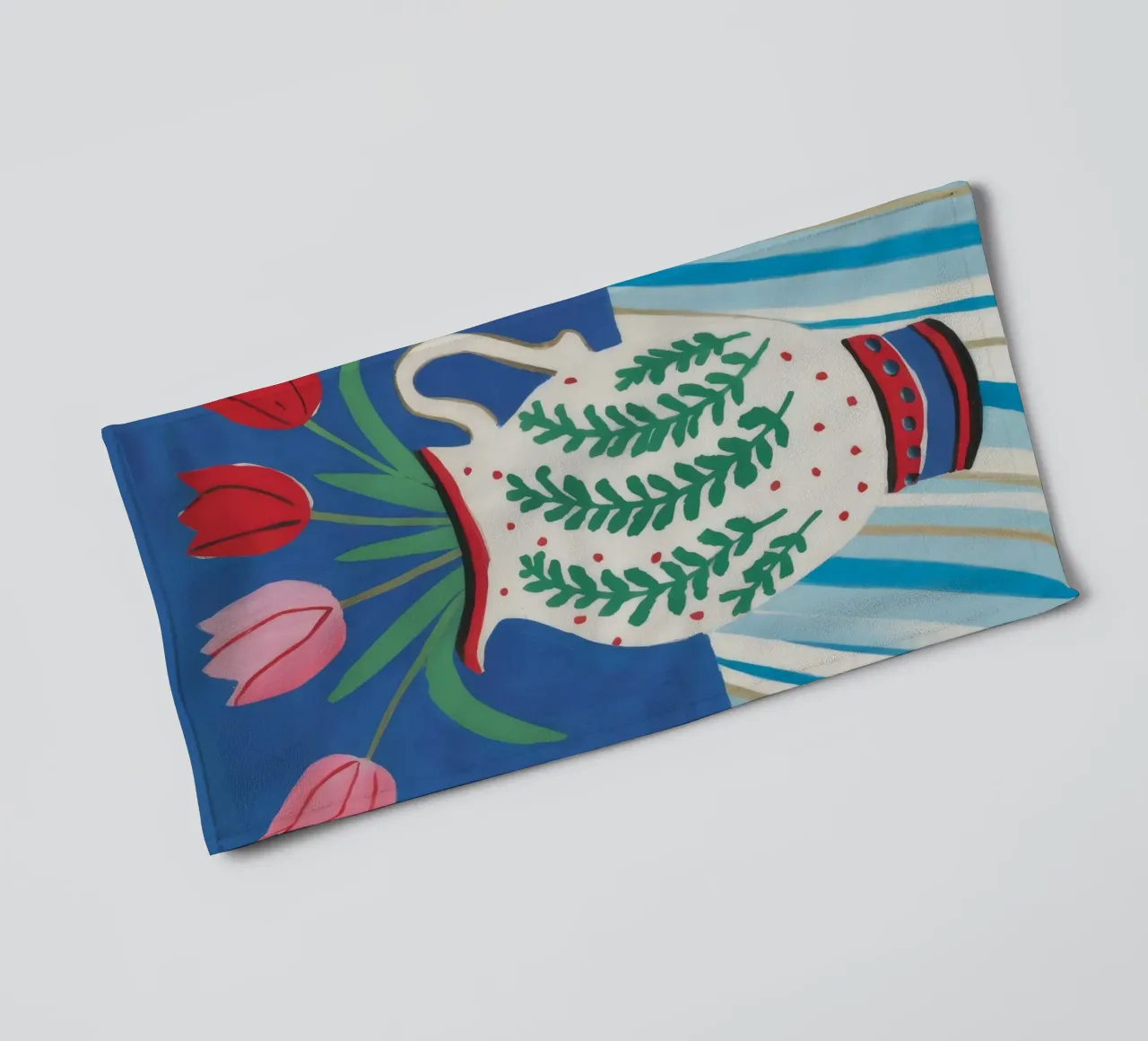 Tulip Pitcher Stripe towel by Lumie Layers