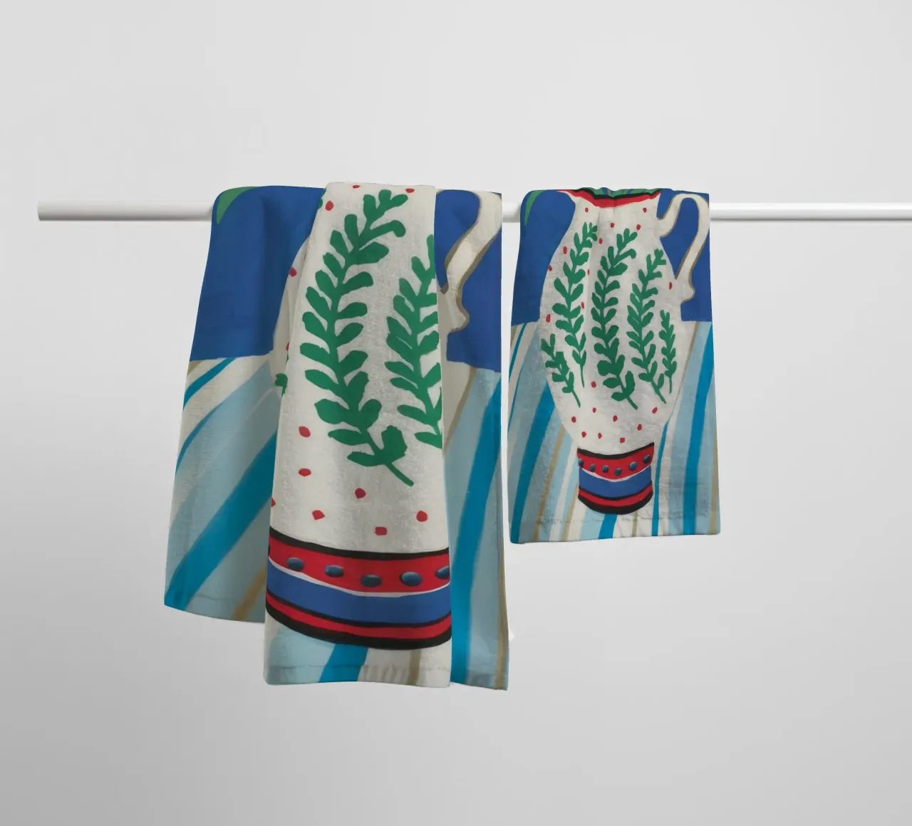 Tulip Pitcher Stripe towel by Lumie Layers