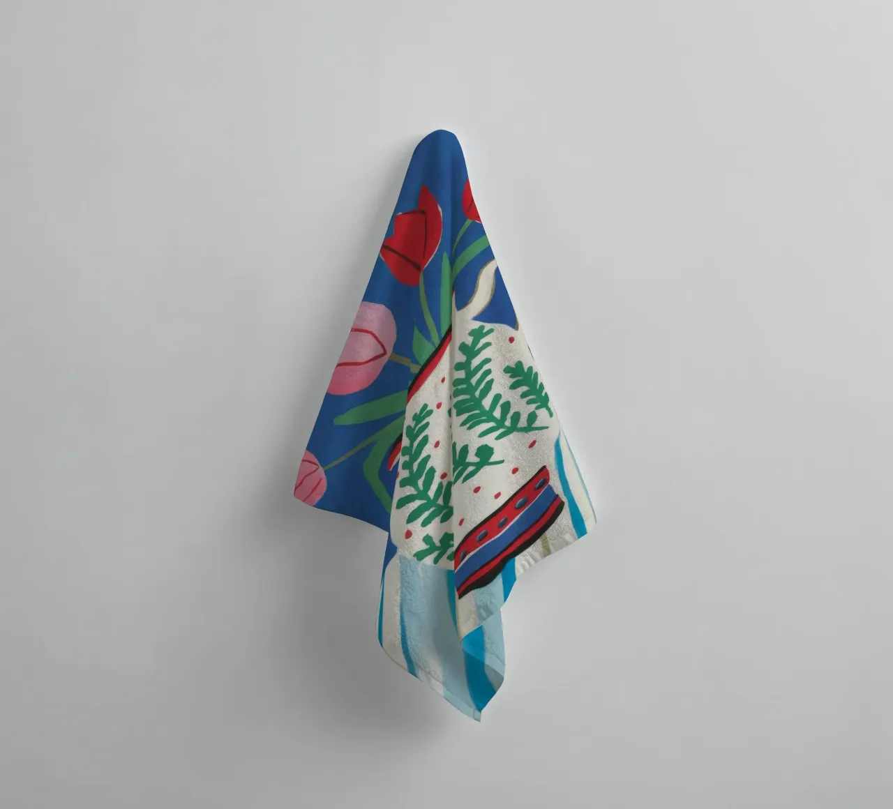 Tulip Pitcher Stripe towel by Lumie Layers