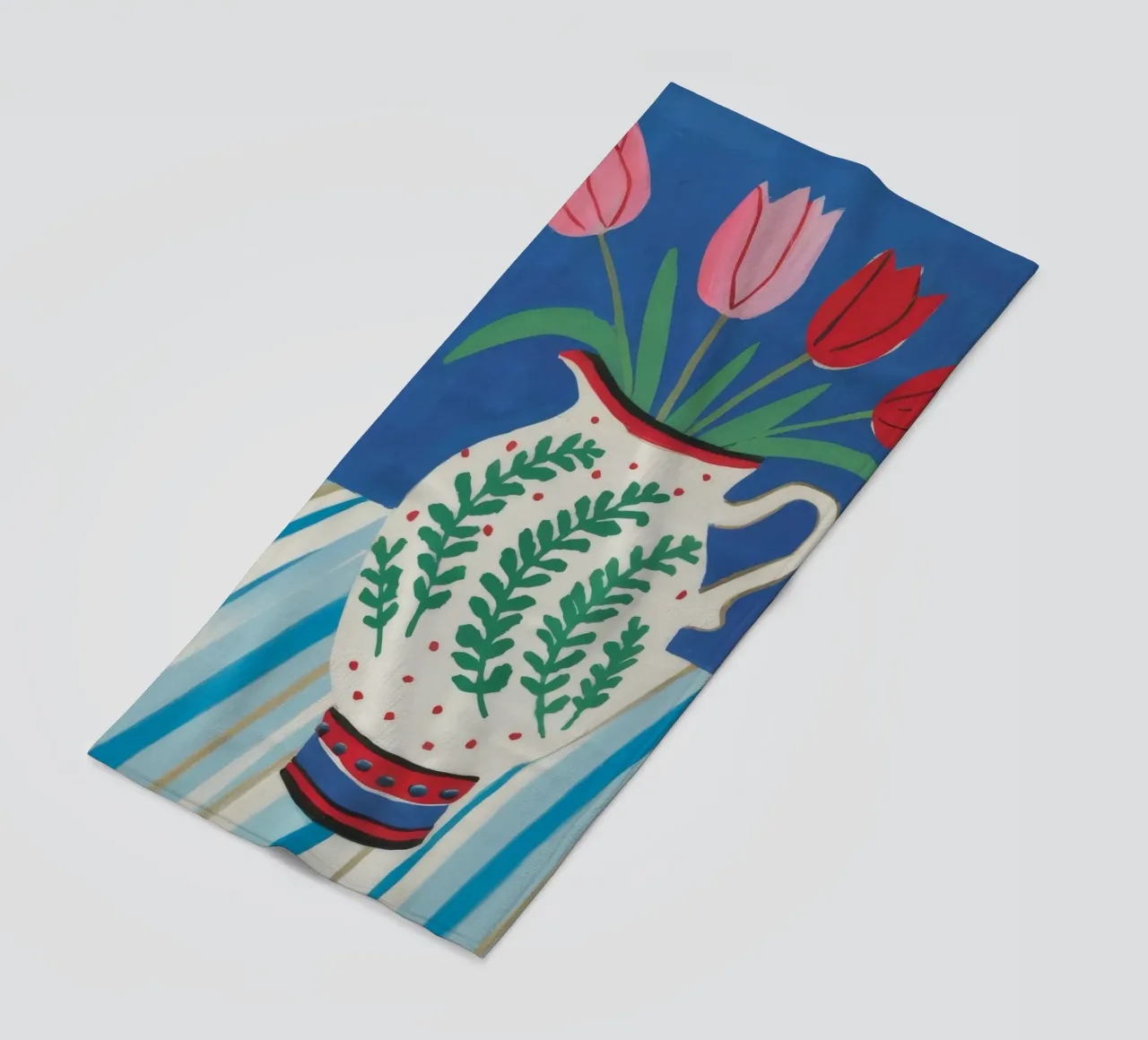 Tulipano Brocca Stripe telo mare da Lumie Layers