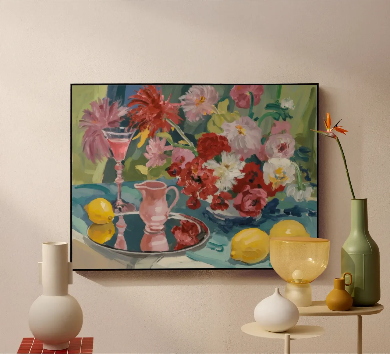 Ruby Blooms Citrus acryl van Radiance Landscape