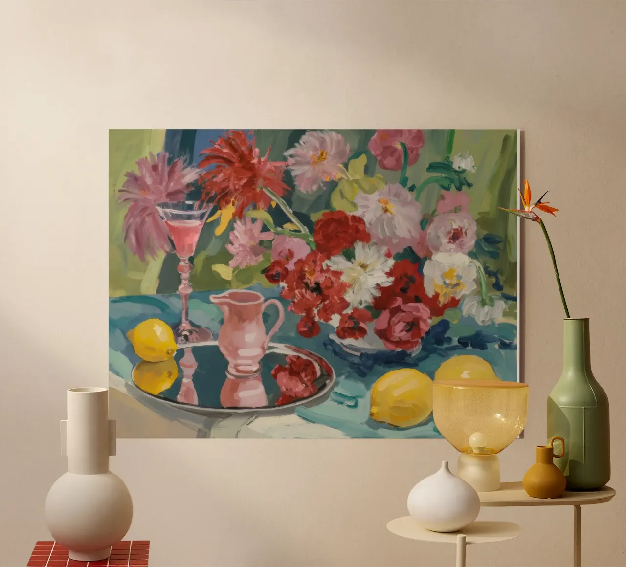 Ruby Blooms Citrus acryl van Radiance Landscape
