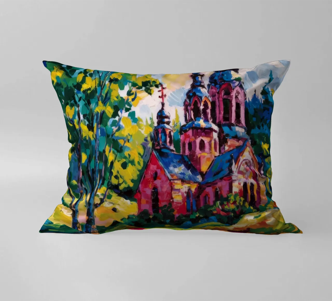 Fioritura della chiesa di Vermillion cuscino da Lush Essence