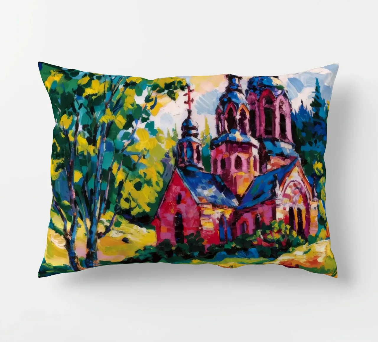 Fioritura della chiesa di Vermillion cuscino da Lush Essence