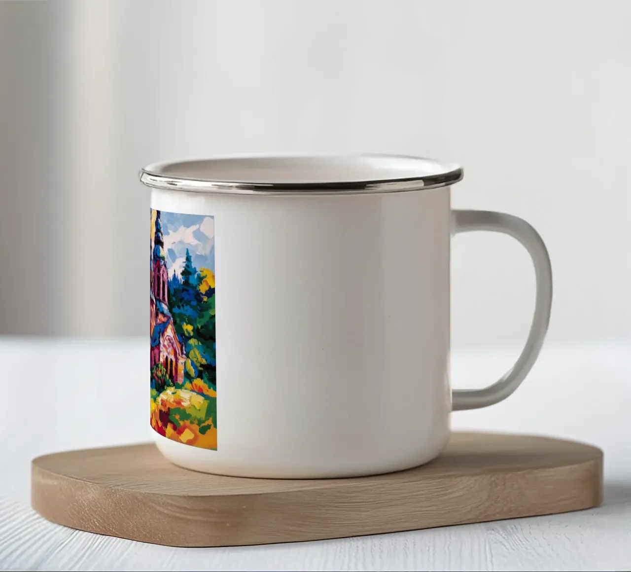 Fioritura della chiesa di Vermillion tazza in smalto da Lush Essence