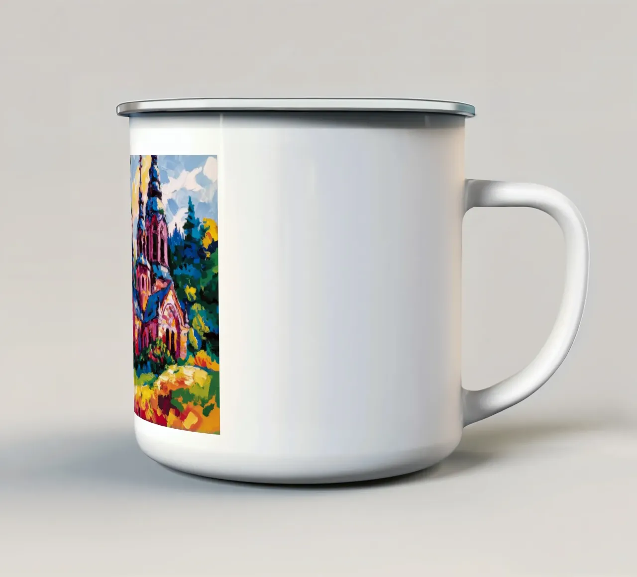 Fioritura della chiesa di Vermillion tazza in smalto da Lush Essence