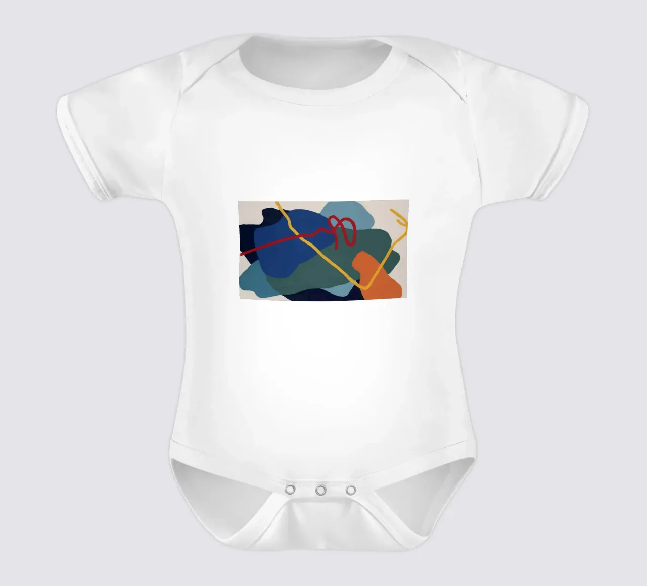 Danza del nastro cromatico body neonato maniche corte da Vivid Reverie