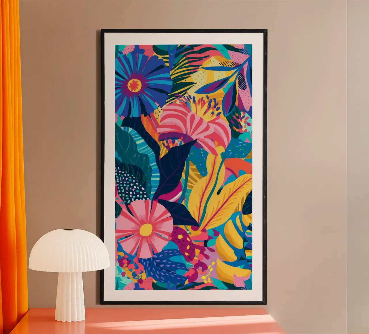 Giungla dai toni gioiello poster con telaio in plastica da Grande Serene