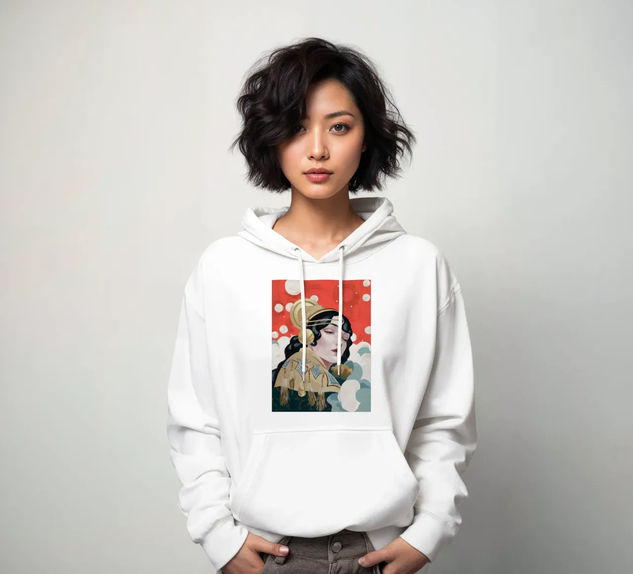 Ruby Geisha Reverie hoodie by Vivid Reverie