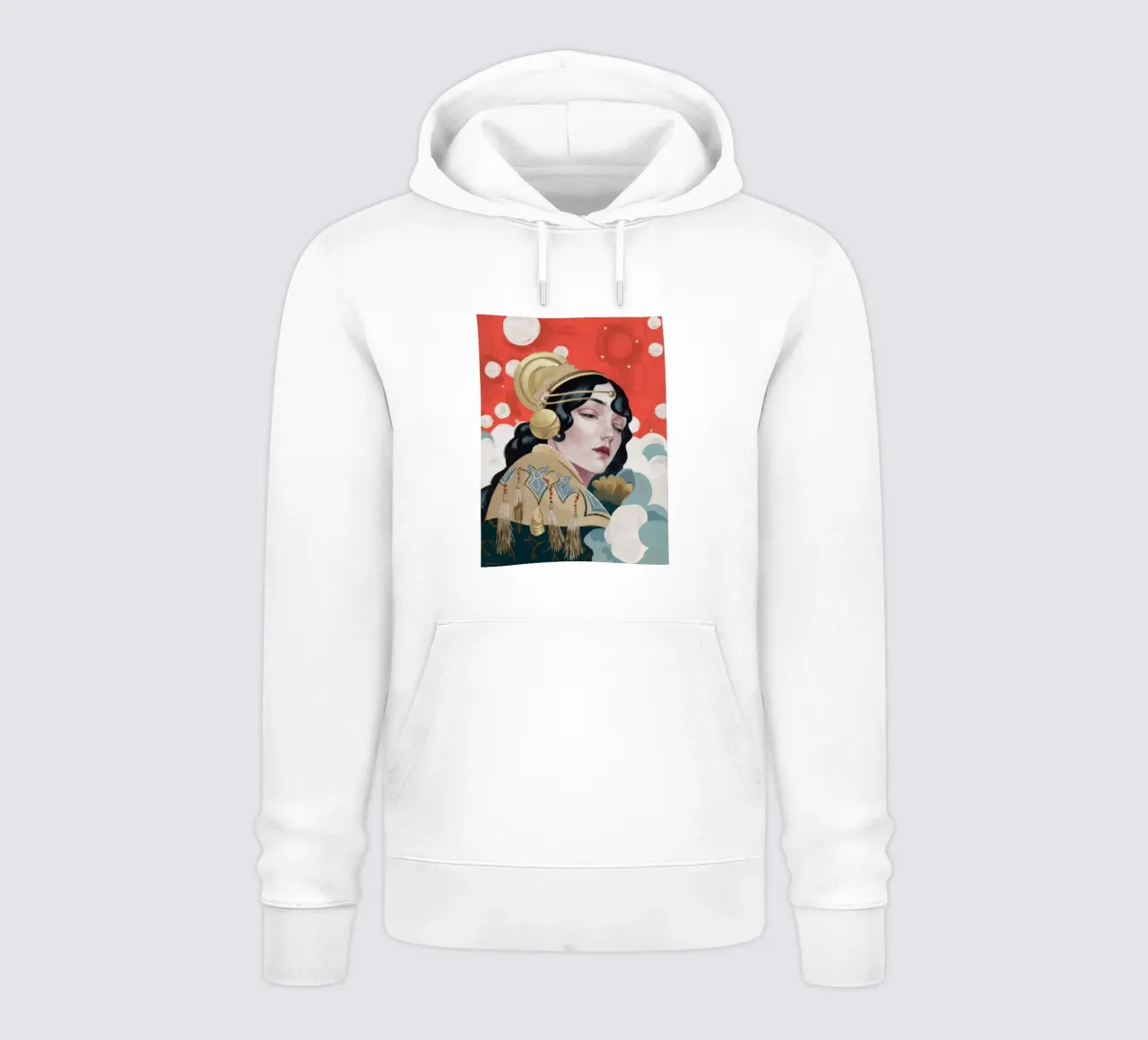 Ruby Geisha Reverie hoodie by Vivid Reverie