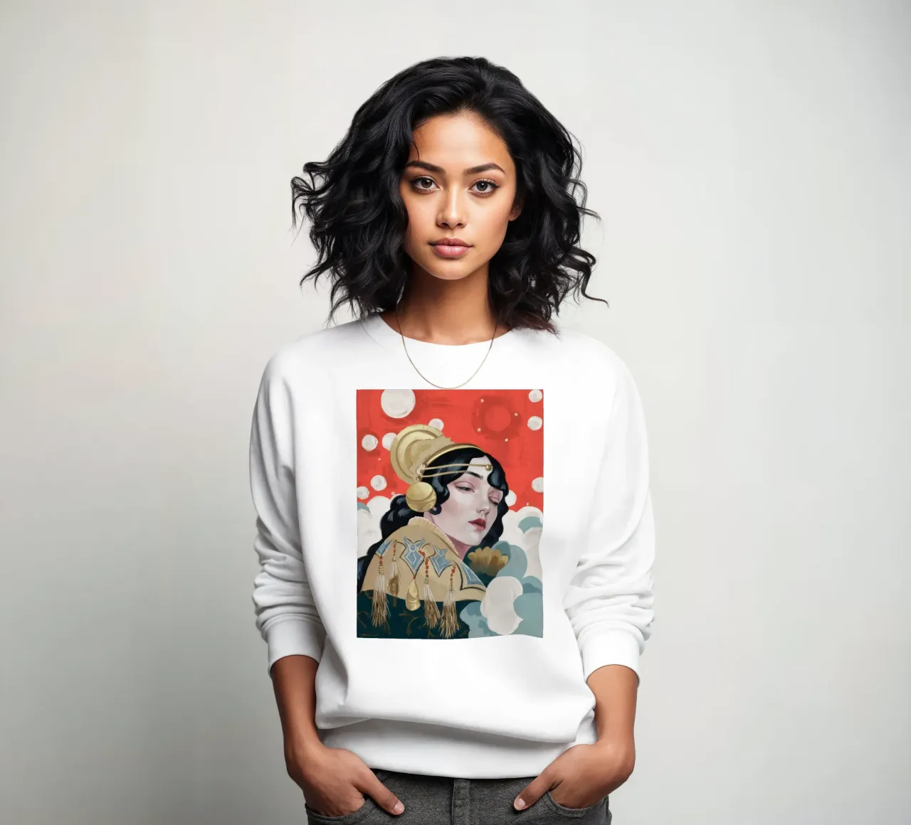 Ruby Geisha Reverie sweatshirt by Vivid Reverie
