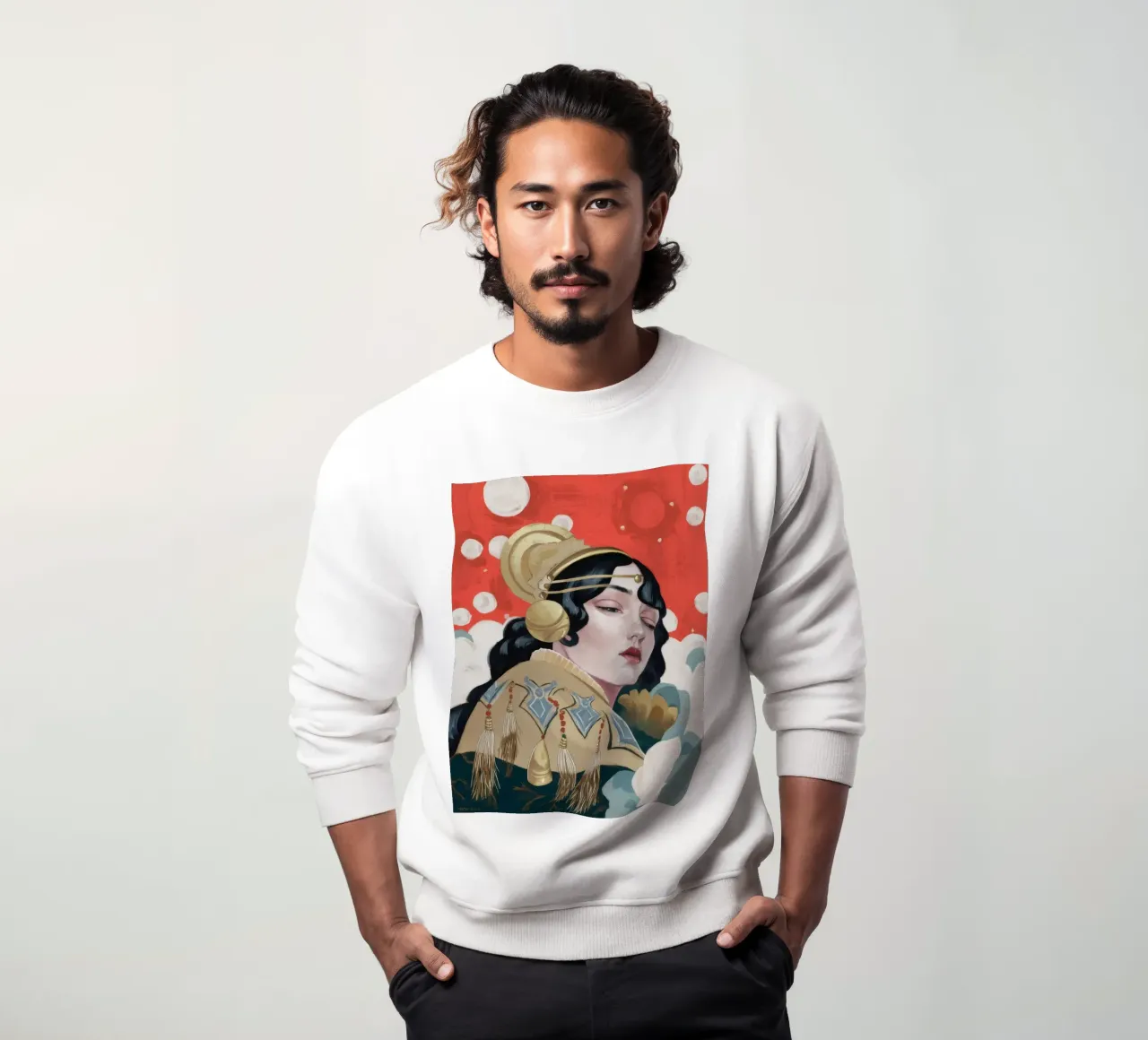 Ruby Geisha Reverie sweatshirt by Vivid Reverie