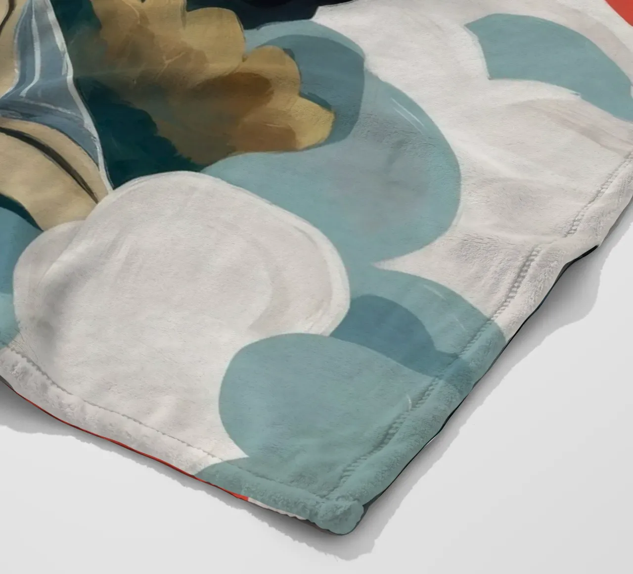 Ruby Geisha Reverie fleece blanket by Vivid Reverie