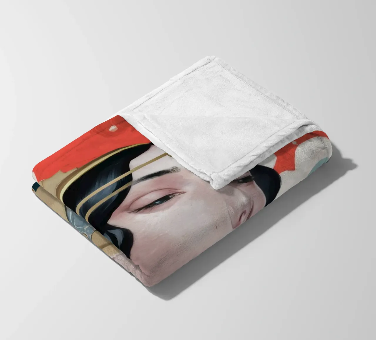 Ruby Geisha Reverie fleece blanket by Vivid Reverie