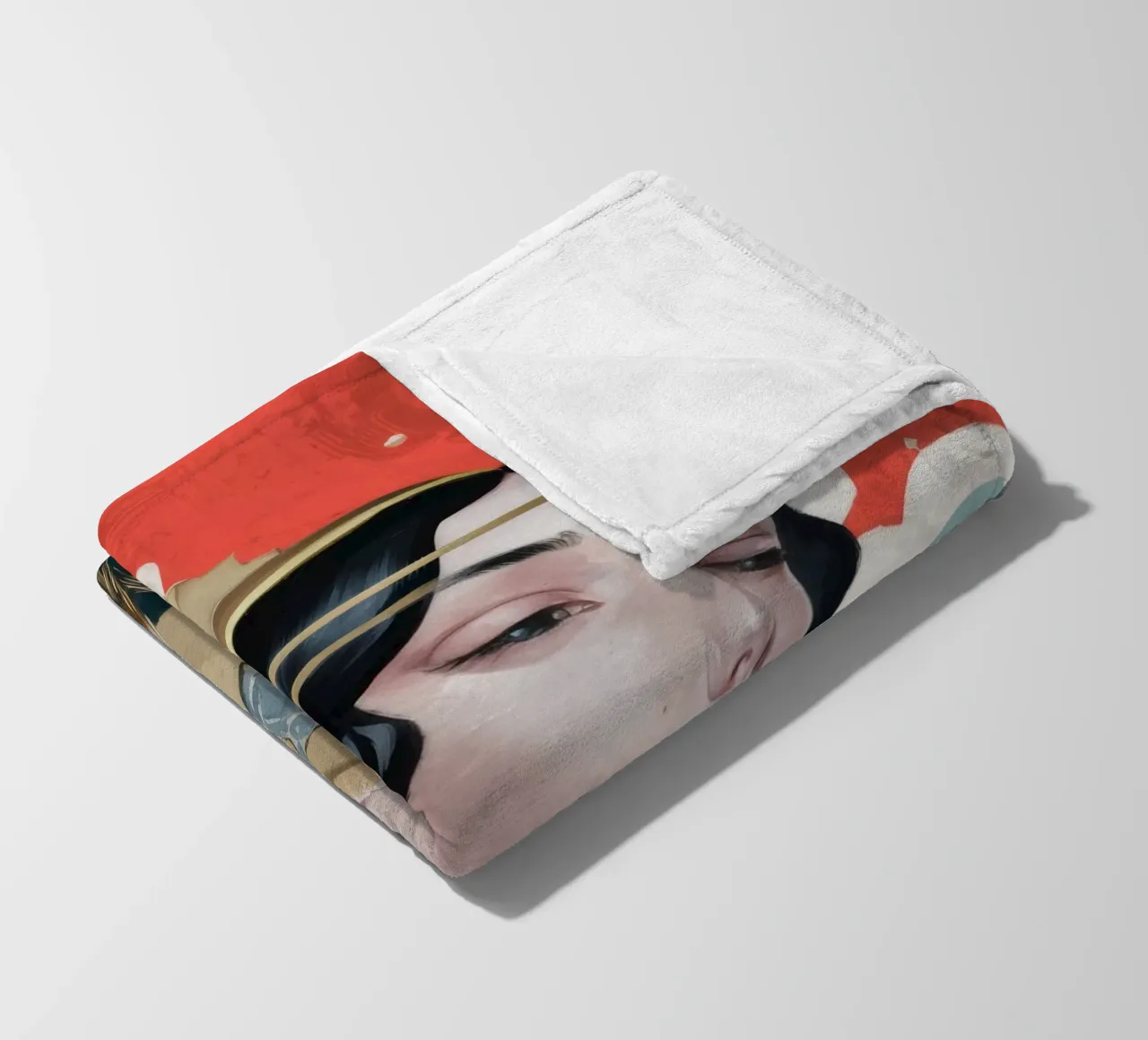 Ruby Geisha Reverie fleece blanket by Vivid Reverie