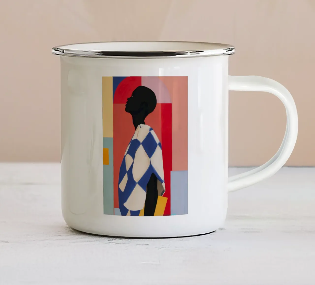 Geometric Figure Window tazza in smalto da Lumie Layers