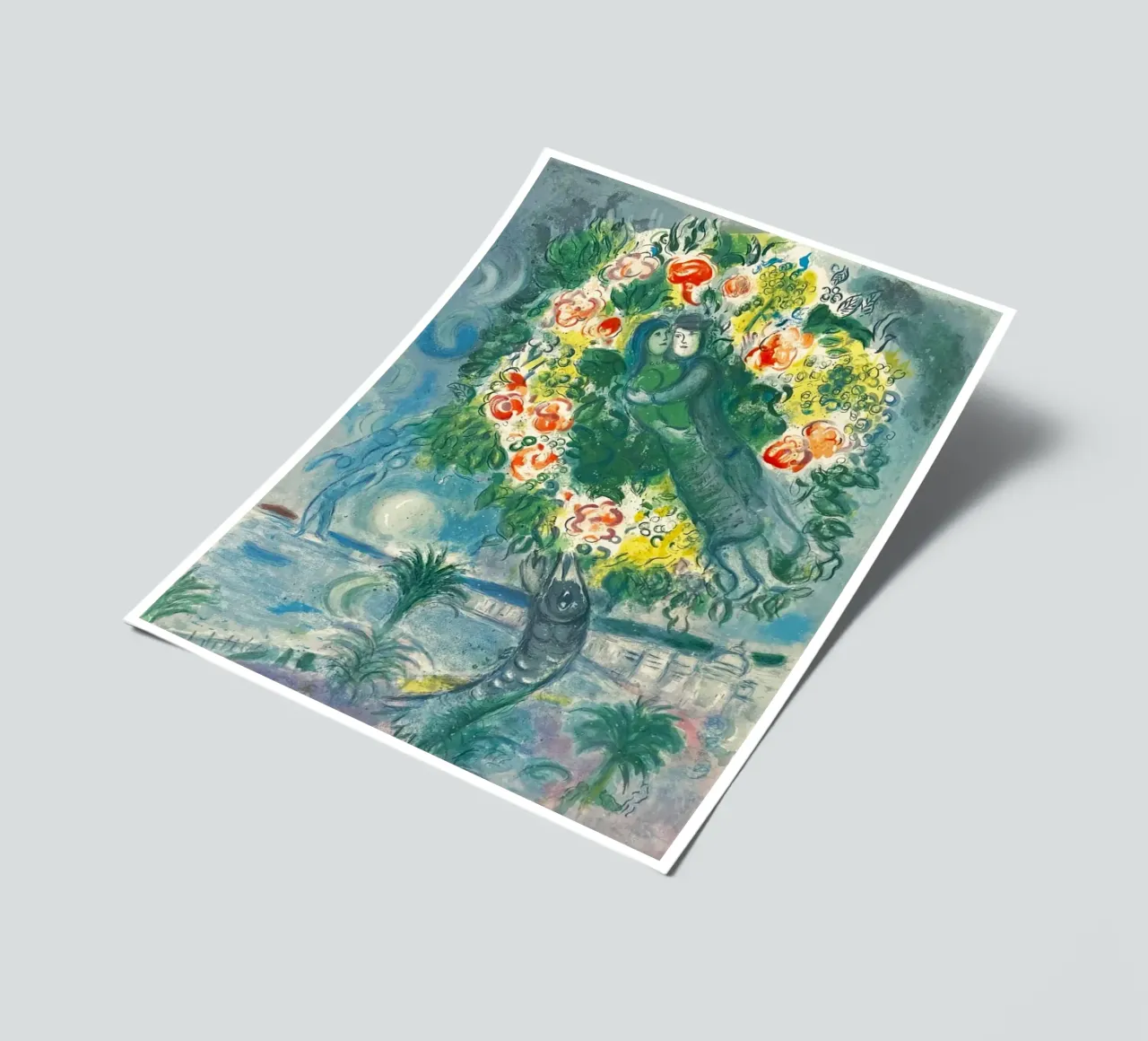 Charles Sorlier after Marc Chagall Couple and Fish sticker sheet by Cindy Cronin