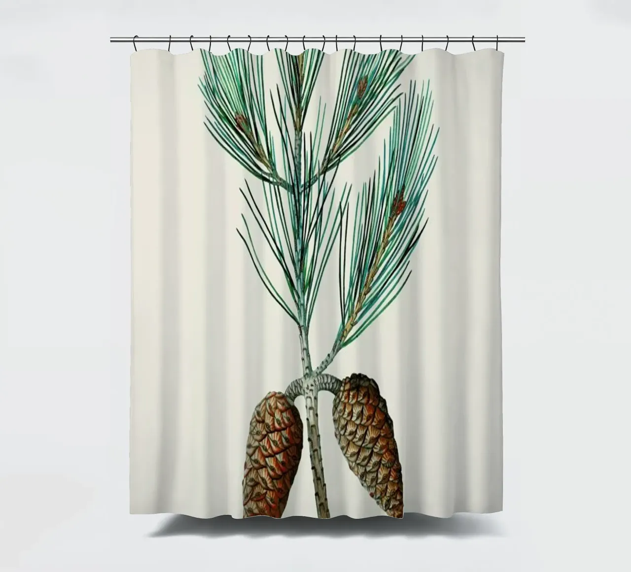 Pierre-Joseph Redouté - Aleppo Pine tenda da doccia da Vintage by JUNIQE