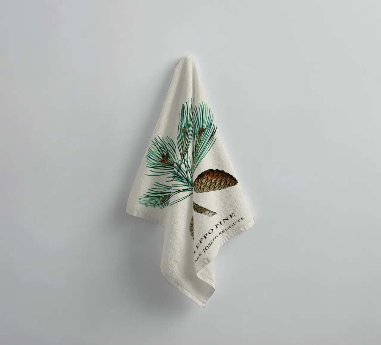 Pierre-Joseph Redouté - Aleppo Pine asciugamano da bagno da Vintage by JUNIQE