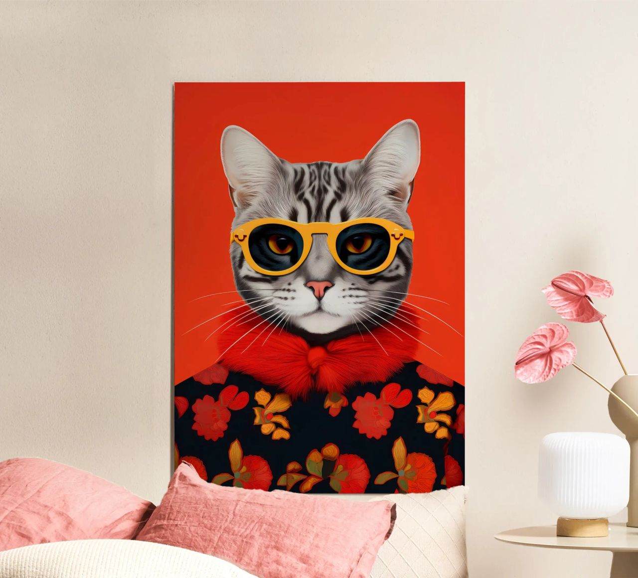Katze Rot Poster von Hibikichan