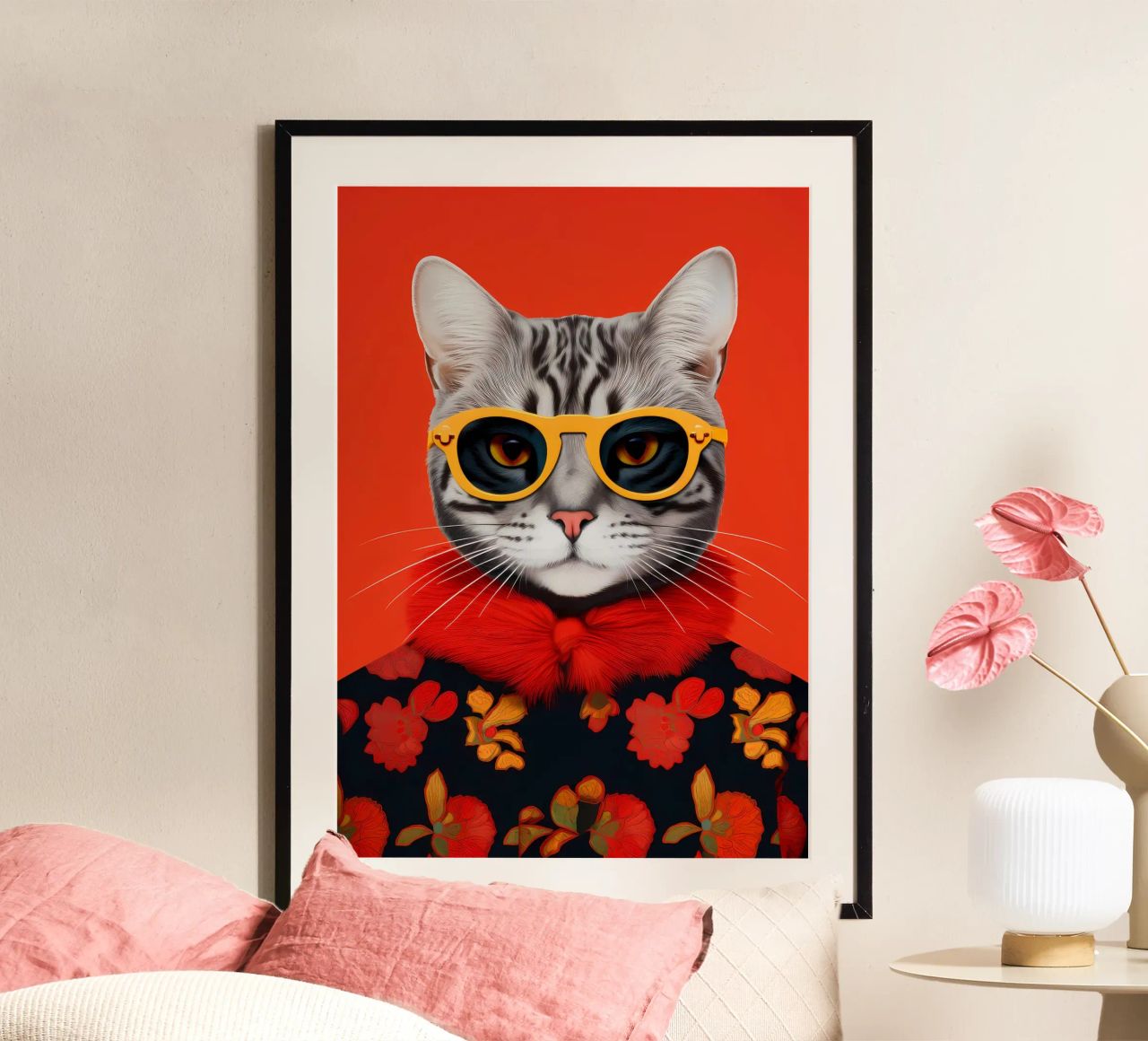 Katze Rot Poster von Hibikichan