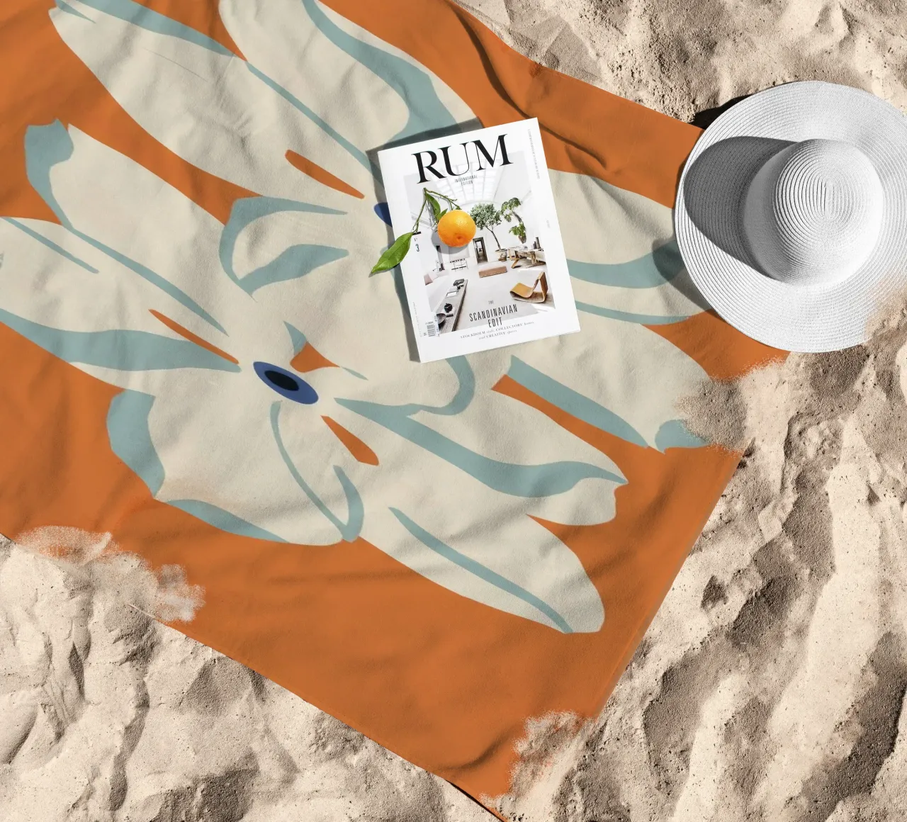 Terracotta Bloom Sprig telo mare da Moonlite Desire