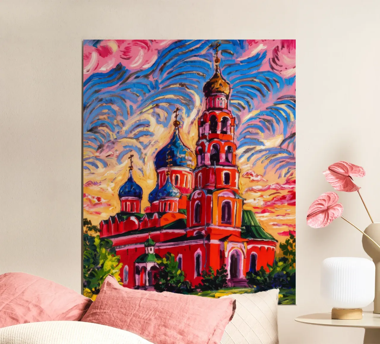 Gloria di Crimson Spire poster con telaio in legno da Lush Essence