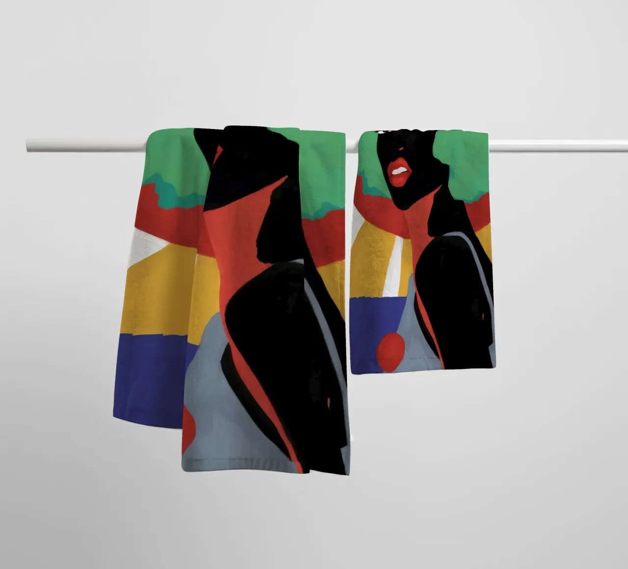 Smaragd-Afro-Sonne Handtuch von Lumie Layers