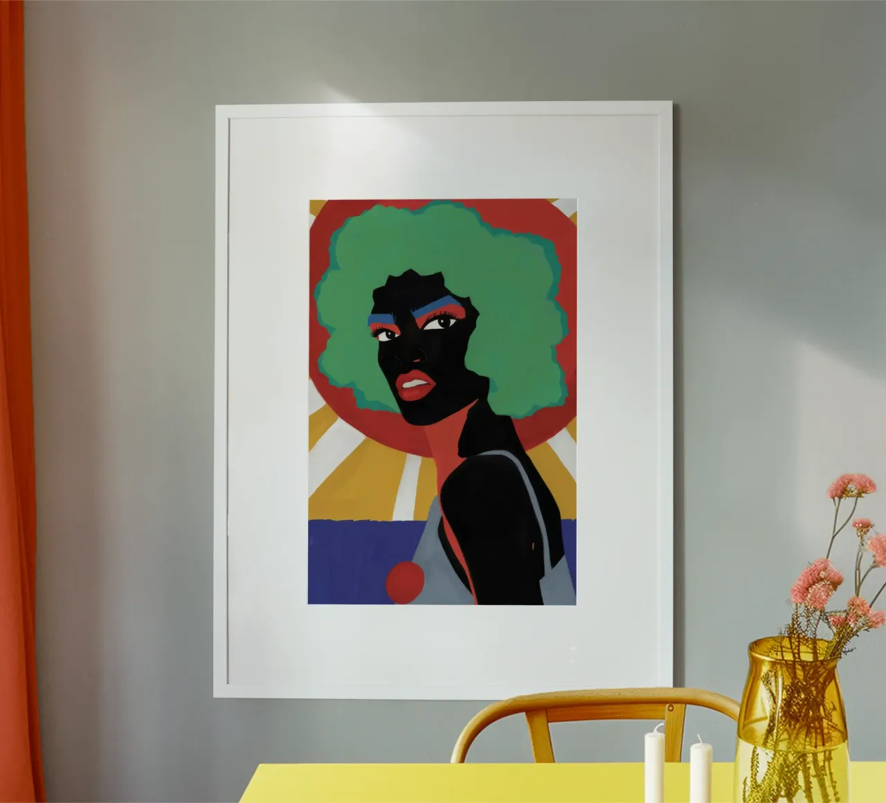 Smaragd-Afro-Sonne Poster von Lumie Layers