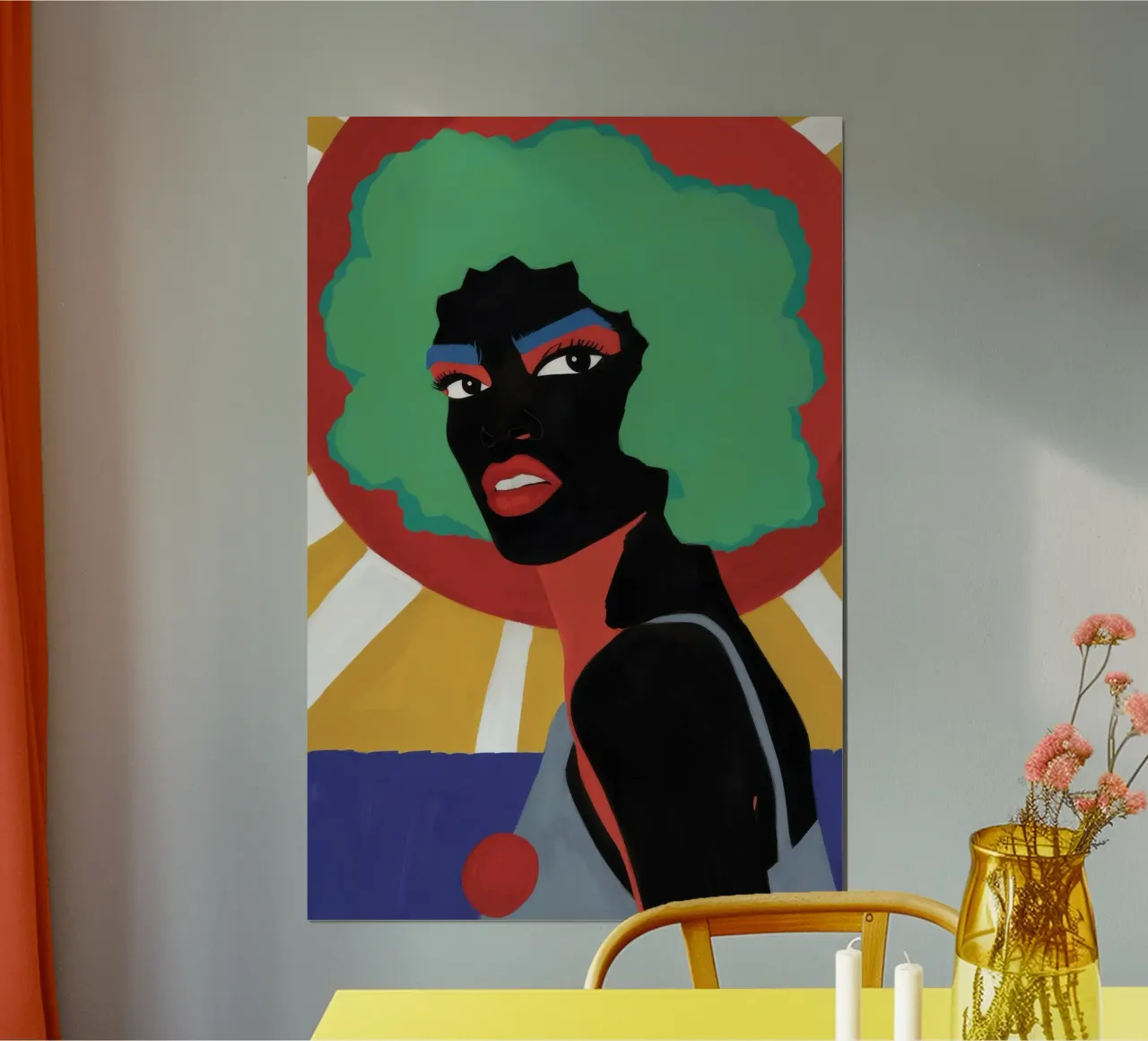 Smaragd-Afro-Sonne Poster von Lumie Layers