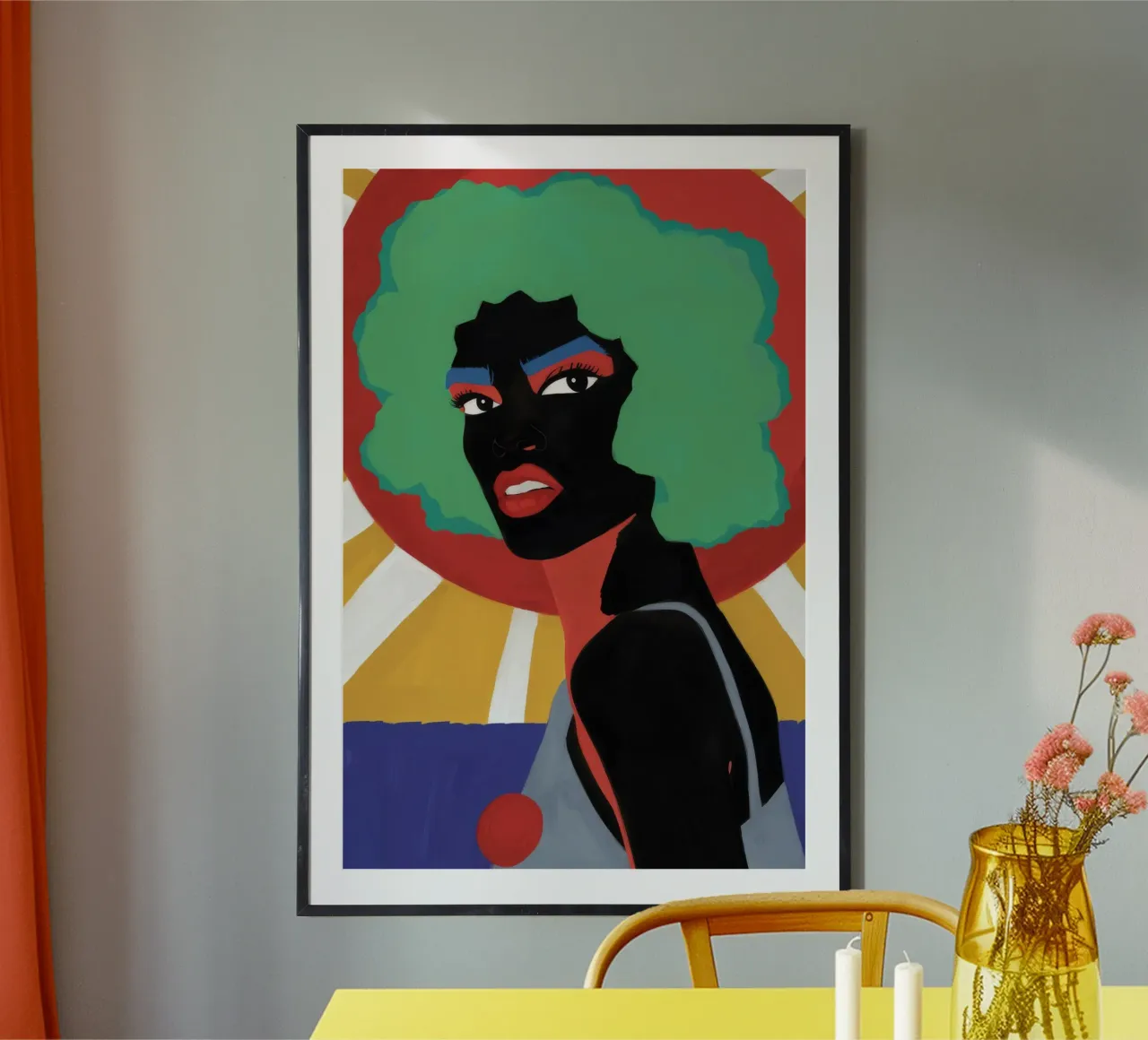 Smaragd-Afro-Sonne Poster von Lumie Layers