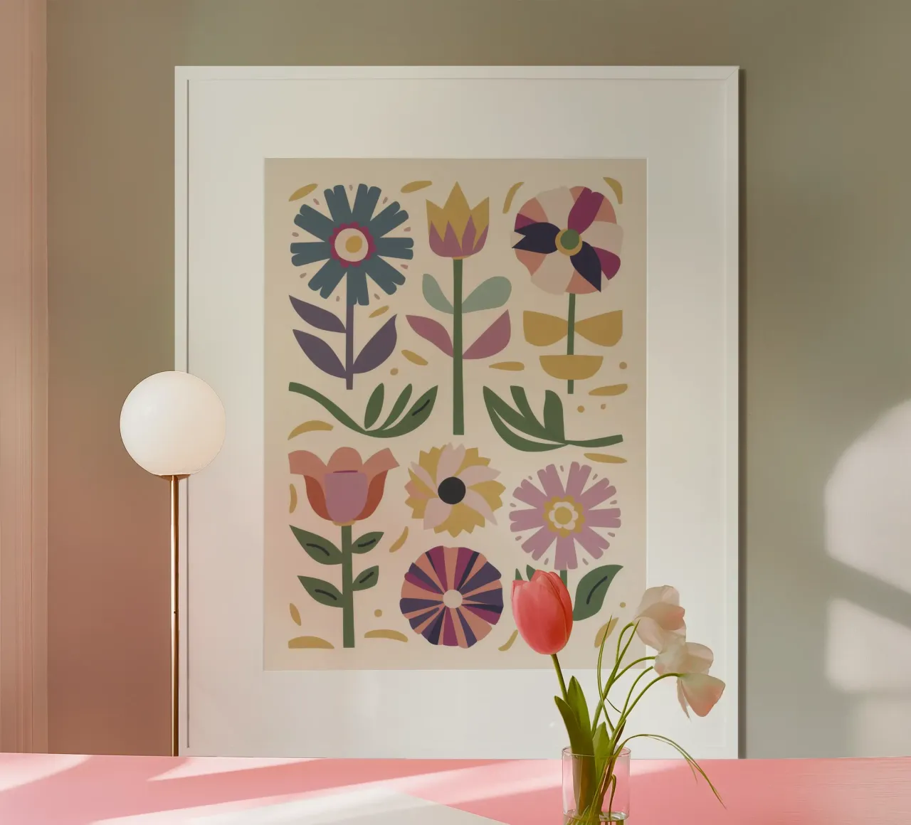 Giardino popolare simmetrico poster con telaio in alluminio da Moonlite Desire