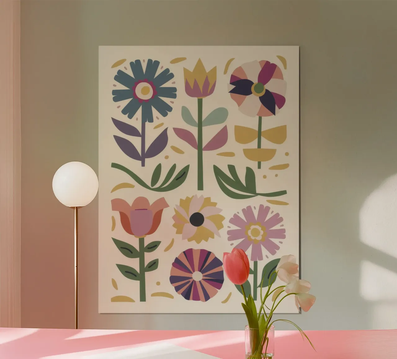 Giardino popolare simmetrico poster con telaio in alluminio da Moonlite Desire