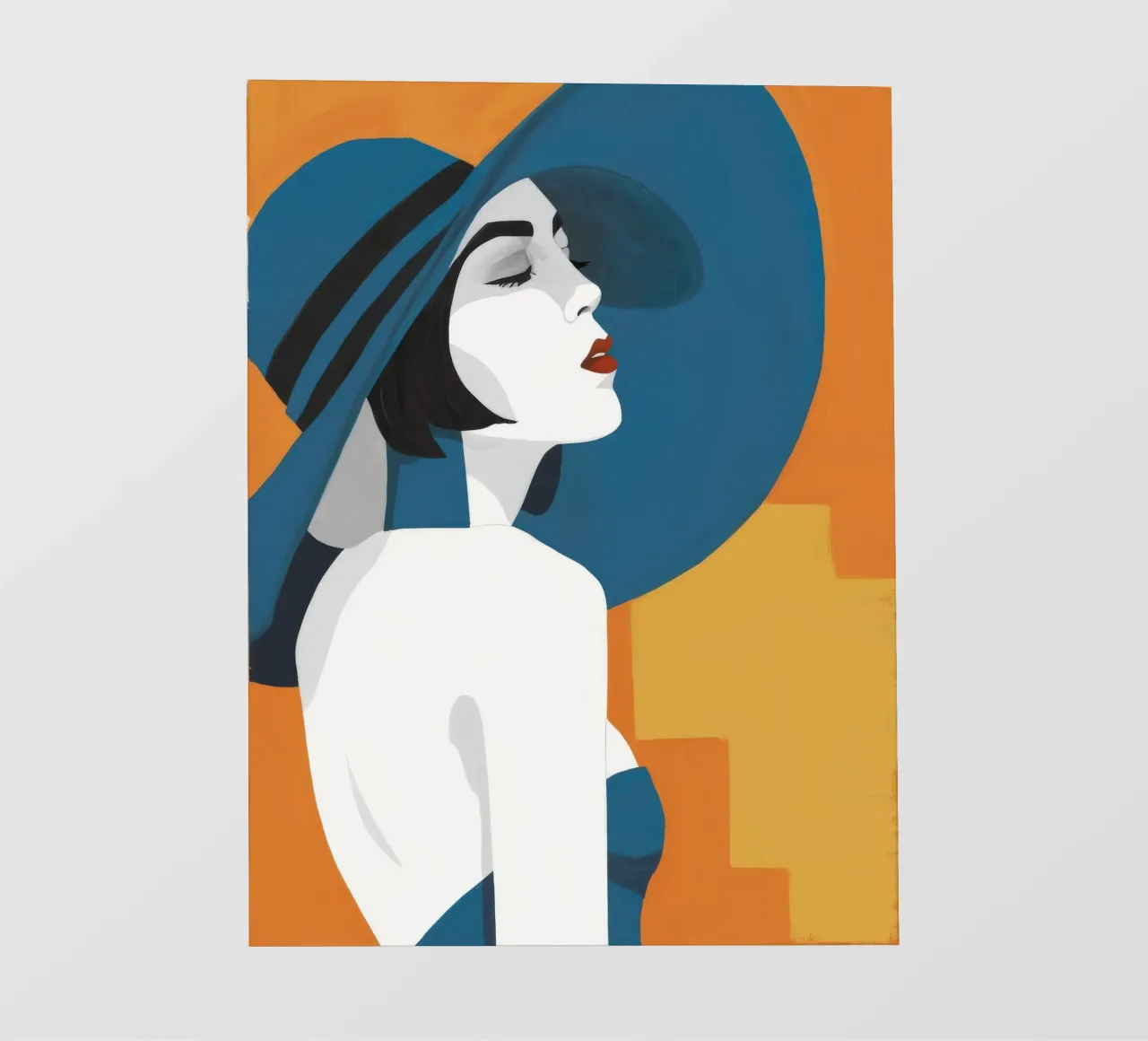 Eleganza del cappello blu carta da parati fotografica da Lumie Layers