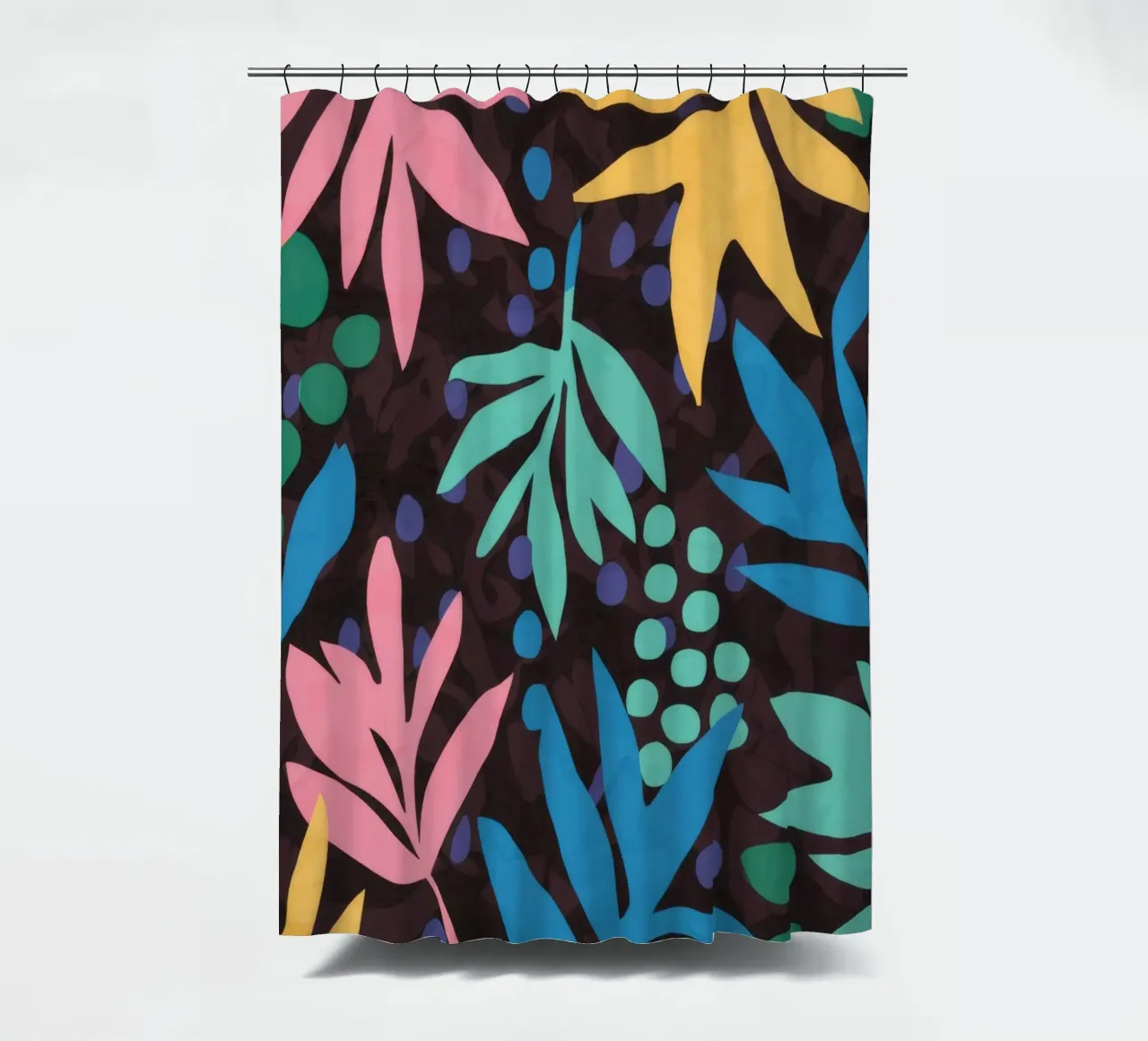 Retro Leaf Cadence Duschvorhang von Grande Serene